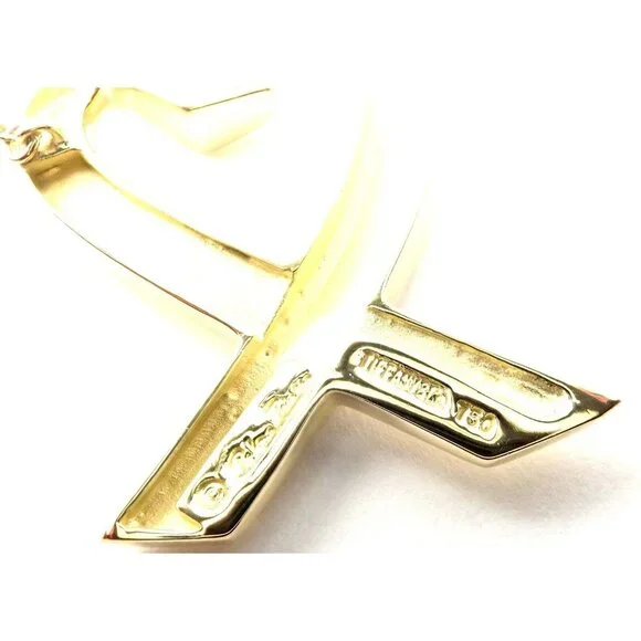 Authentic! Tiffany & Co Picasso 18k Yellow Gold Large Heart Pendant Neck… - Picture 5 of 9